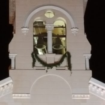 Campanario durante la celebración del centenario