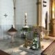 Baptismal Font and Paschal Candle. Photography Francisco Sierra