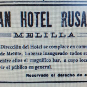 Anuncio Hotel Rusadir. El Telegrama del Rif