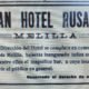 Anuncio Hotel Rusadir. El Telegrama del Rif