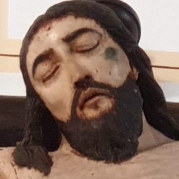 Cristo de la Vera Cruz. Detalle del rostro