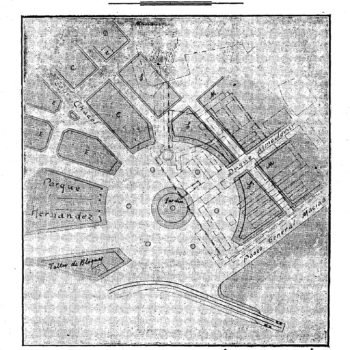 Plano Plaza de España. El Telegrama del Rif de 24 de septiembre de 1910
