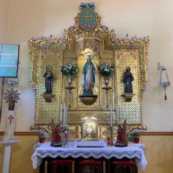 Parroquia de la Medalla Milagrosa. Altar de la Virgen Milagrosa. Fotografía de Luis Legido