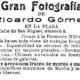 Fotografía Ricardo Gómez 1913