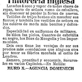 Tintorería inglesia 1913
