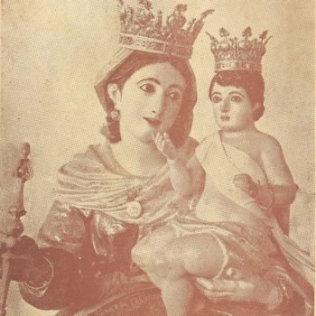 Virgen de la Victoria. Fotografía realizada en el pasado siglo