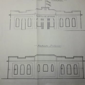 Boceto Caseta de Aforos.Enrique Nieto en Melilla de Salvador Gallego Aranda
